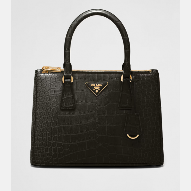 Medium Prada Galleria crocodile leather bag
