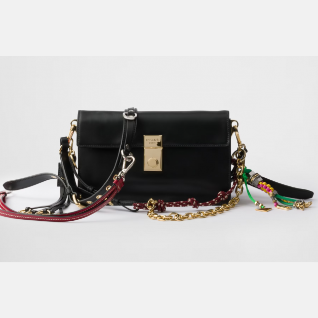 Prada Soft Sound small leather shoulder bag with charms