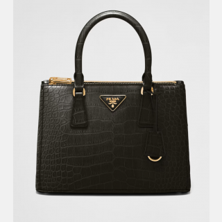 Medium Prada Galleria crocodile leather bag