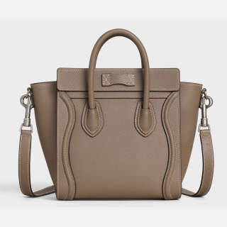 Nano Luggage bag in drummed calfskin