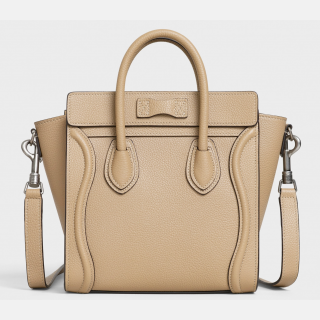 Nano Luggage bag in drummed calfskin