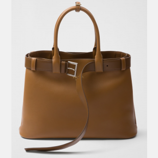 Prada Buckle leather handbag with belt