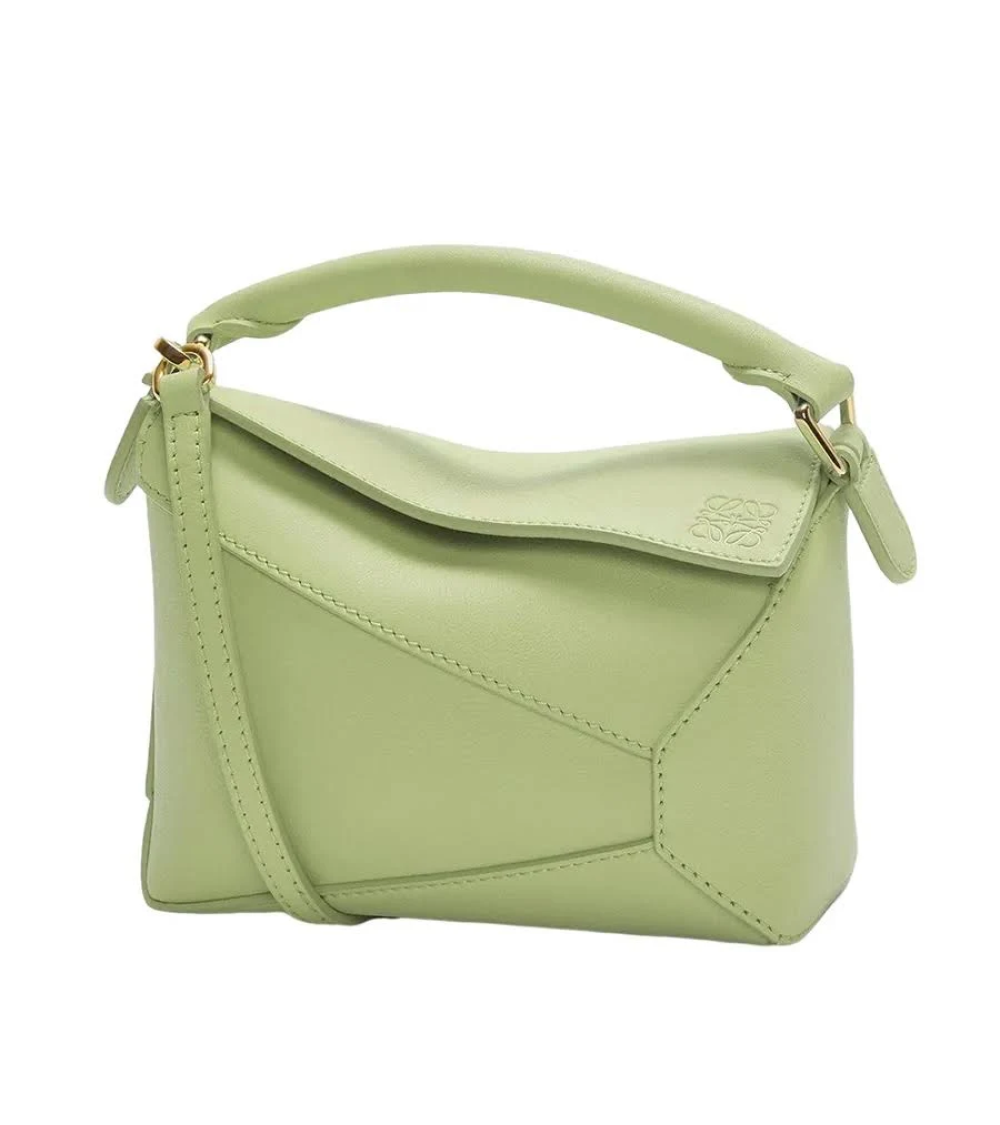 Small Puzzle Edge bag in soft grained calfskin